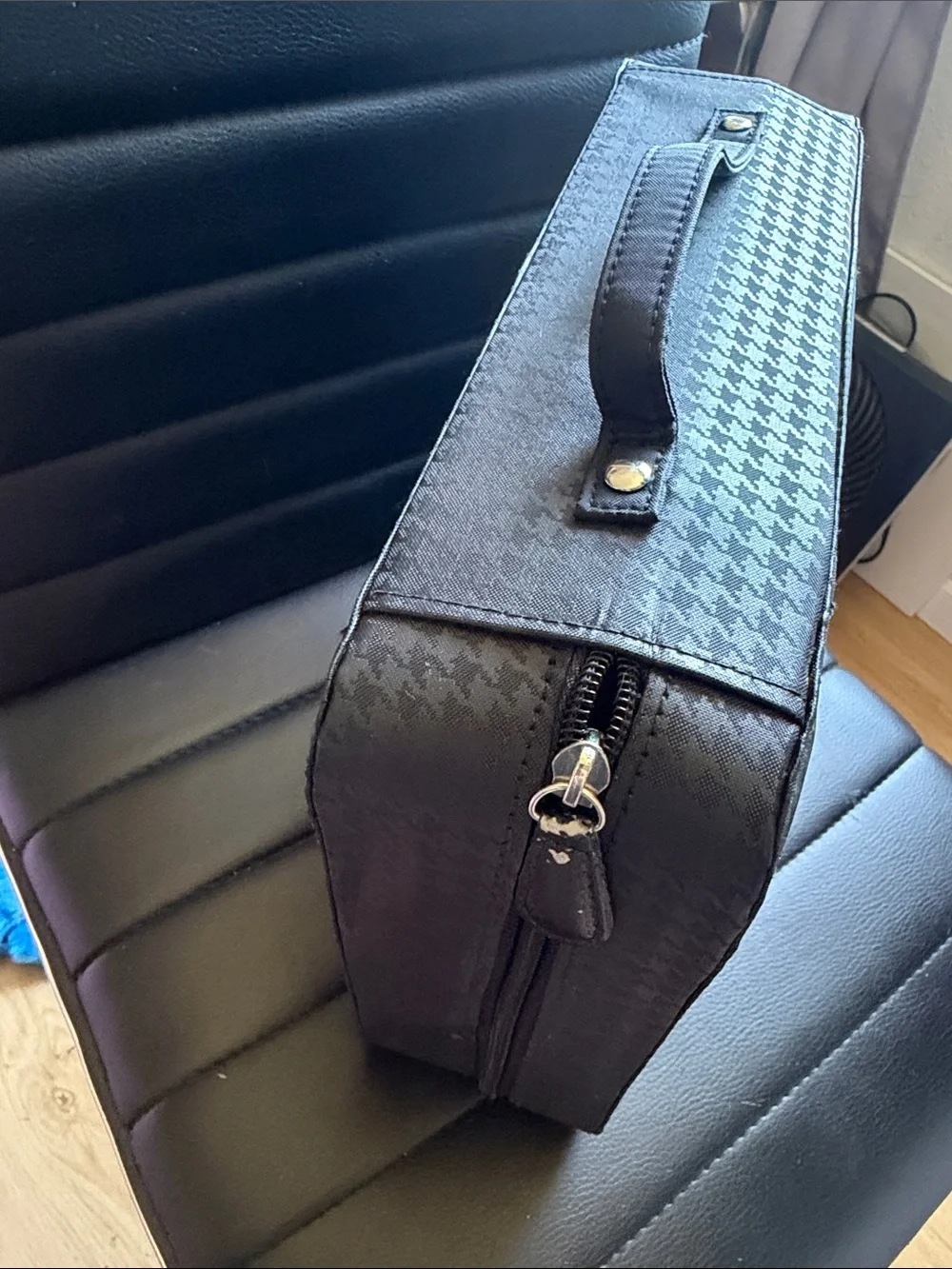 Dior Beauty Black Houndstooth Cosmetic Case